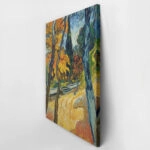 Πινακας σε καμβά VAN GOGH - ARBRES DANS LE JARDIN DE LASILE