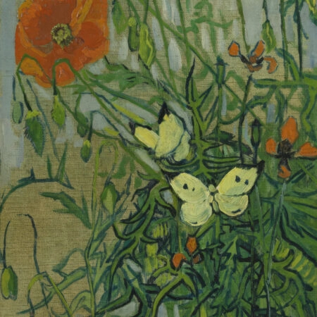 Πινακας σε καμβά VAN GOGH - BUTTERFLIES AND POPPIES - Vincent Van Gogh Sticky 4