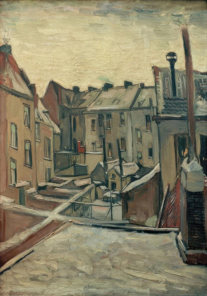 Πινακας σε καμβά VAN GOGH - HINTERHUEFE IN ANTWERPEN