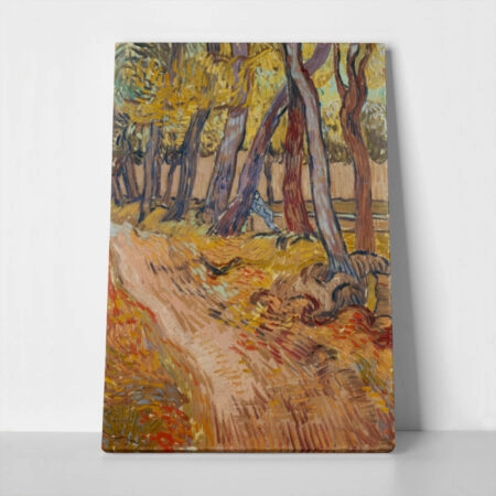 Πινακας σε καμβά VAN GOGH - PATH IN THE GARDEN AT THE ASYLUM AT SAINTRMY - Vincent Van Gogh