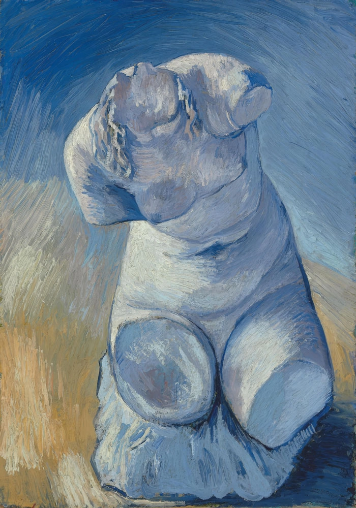 Πινακας σε καμβά VAN GOGH - PLASTER STATUETTE FEMALE TORSO FRONT VIEW