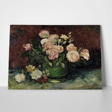 Πινακας σε καμβά VAN GOGH - ROSES AND PEONIES 1886