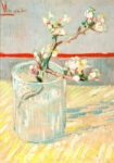 Πινακας σε καμβά VAN GOGH - SPRIG OF FLOWERING ALMOND BLOSSOM IN A GLASS