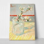 Πινακας σε καμβά VAN GOGH - SPRIG OF FLOWERING ALMOND BLOSSOM IN A GLASS