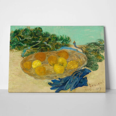 Πινακας σε καμβά VAN GOGH - STILL LIFE OF ORANGES AND LEMONS WITH BLUE GLOVES