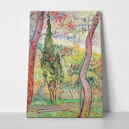 Πινακας σε καμβά VAN GOGH - THE GARDEN OF ST PAUL'S HOSPITAL ST RÉMY