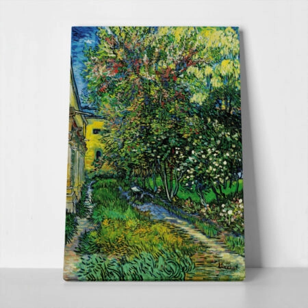 Πινακας σε καμβά VAN GOGH - THE GARDEN OF THE ASYLUM AT SAINT-RÉMY