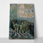 Πινακας σε καμβά VAN GOGH - THE PRISON COURTYARD