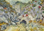 Πινακας σε καμβά VAN GOGH - THE RAVINE OF THE PEYROULETS