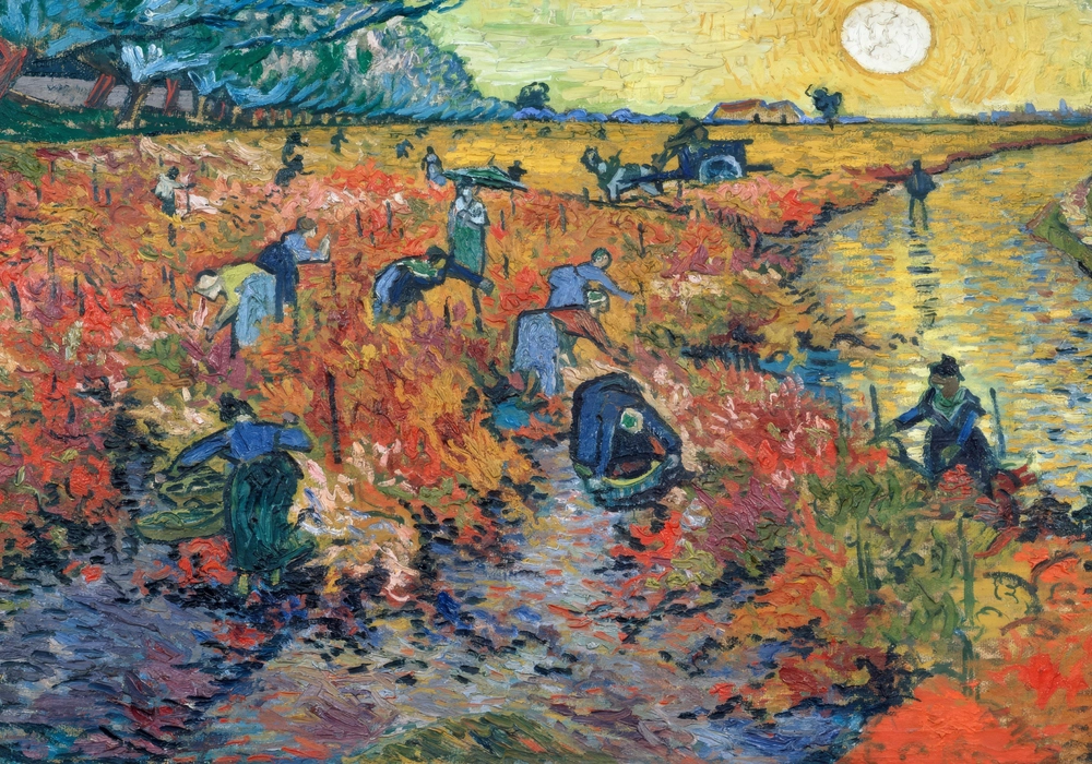 Πινακας σε καμβά VAN GOGH - THE RED VINEYARDS AT ARLES