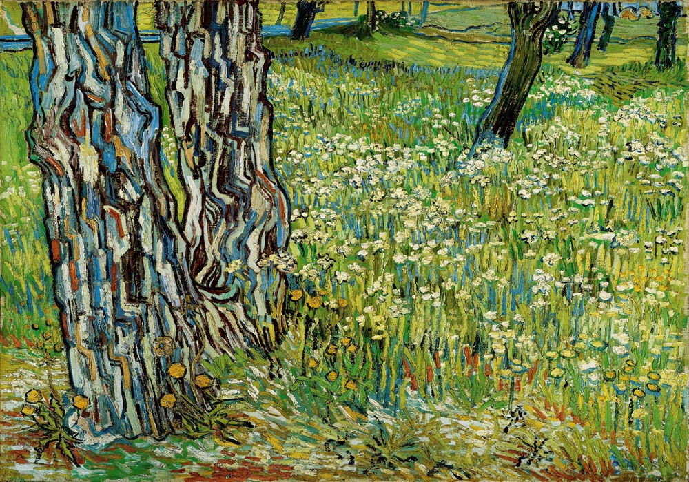 Πινακας σε καμβά VAN GOGH - TREE TRUNKS IN THE GRASS