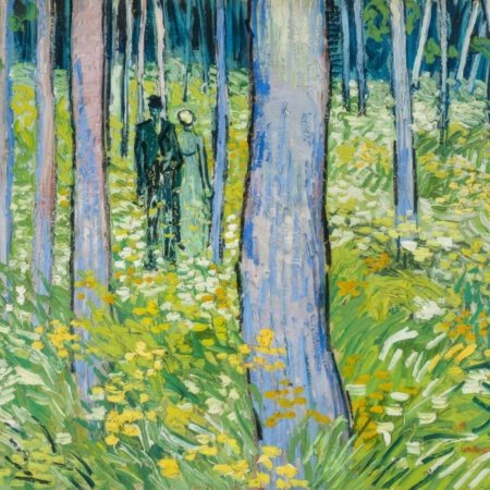 Πινακας σε καμβά VAN GOGH - UNDERGROWTH WITH TWO FIGURES - Vincent Van Gogh Sticky 4