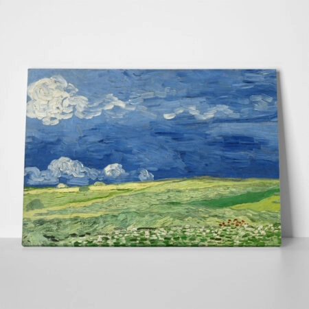 Πινακας σε καμβά VAN GOGH - WHEATFIELD UNDER THUNDERCLOUDS
