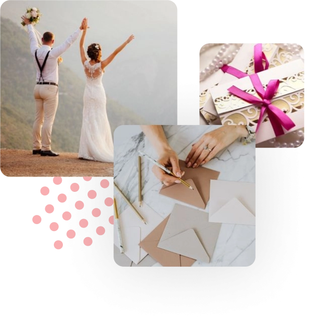 Κολάζ απο όμορφες φωτογραφίες για τον γάμο