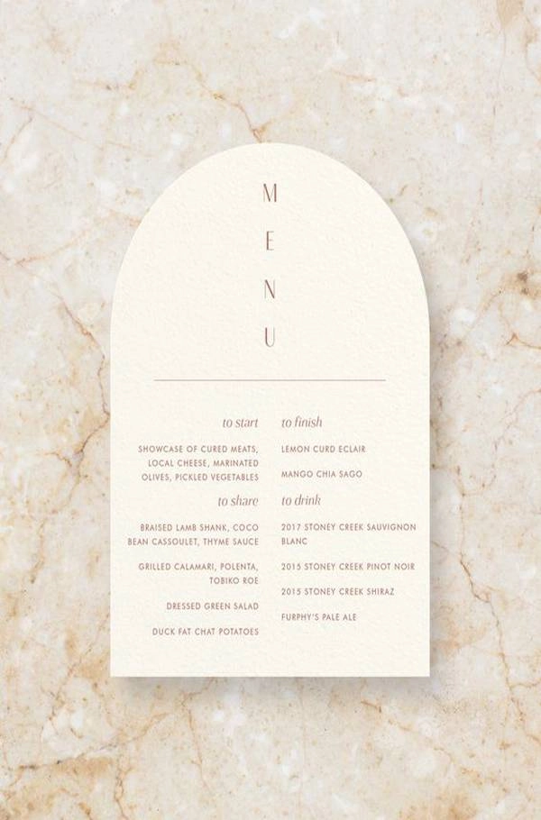 Μενού αρραβώνων