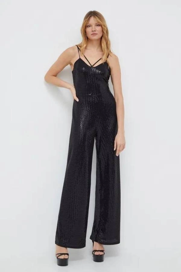 Μαύρη Ολόσωμη Φόρμα για Γάμο Guess με Τιράντες