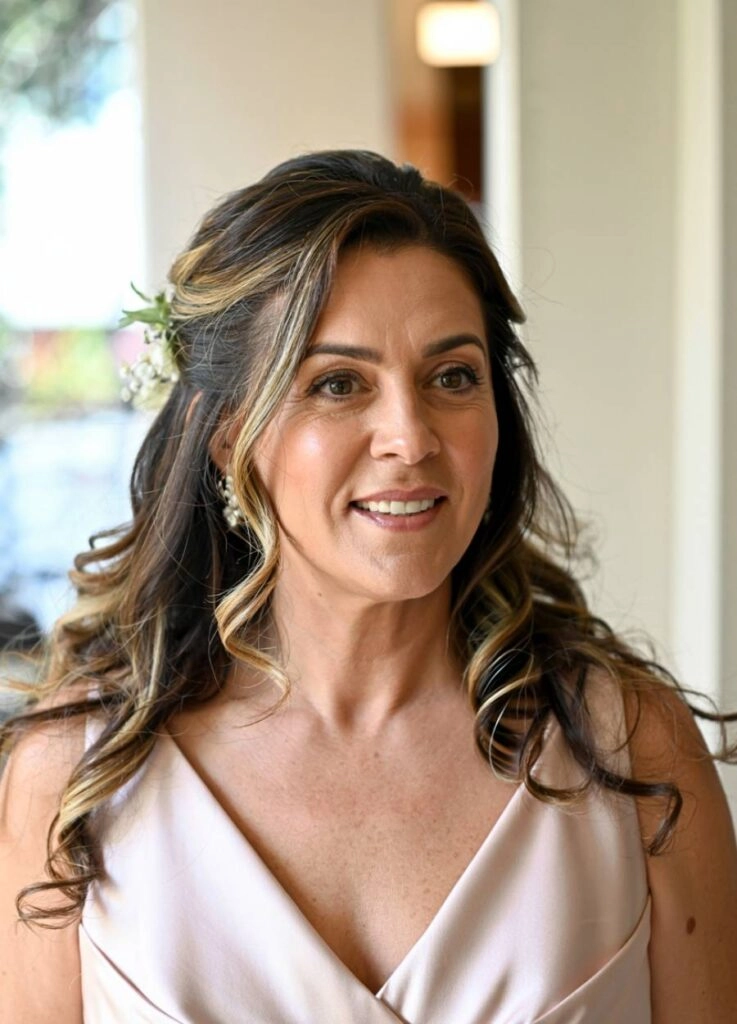 10+1 κομψά χτενίσματα γάμου για τη μητέρα της νύφης! 5 Μαμά της νύφης με χαλαρές μπούκλες