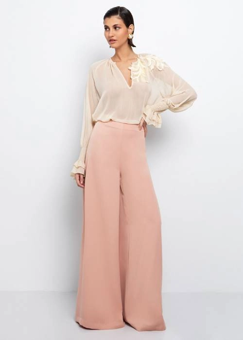 Καλεσμένη σε βάπτιση: Τι να φορέσω ανάλογα την εποχή! 22 Full length ψηλόμεσο παντελόνι σε ΄Ισια γραμμή με έντονο φαρδύ μπατζάκι