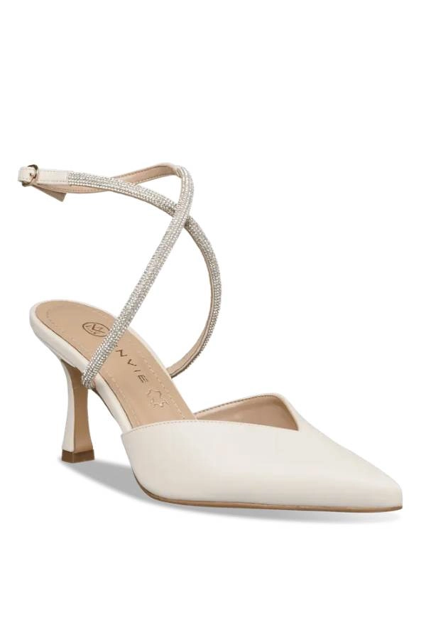 Νυφικές Γόβες Envie Shoes με λεπτό τακούνι Λευκό
