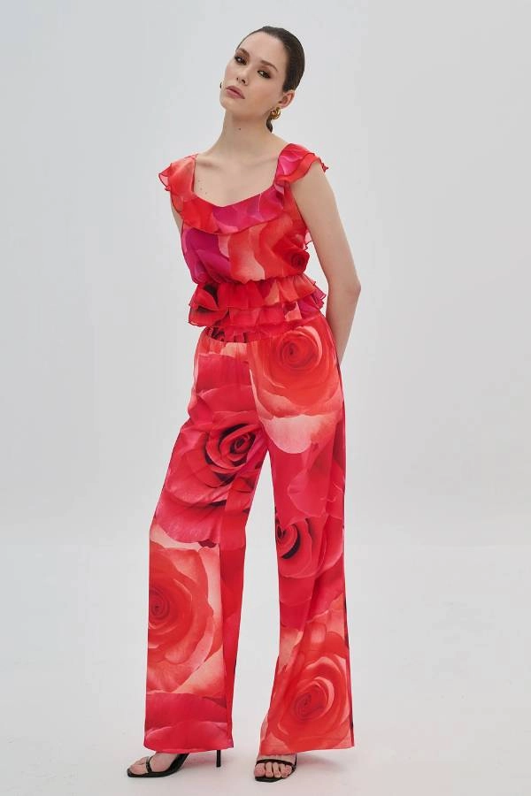 Καλεσμένη σε βάπτιση: Τι να φορέσω ανάλογα την εποχή! 25 Παντελόνι Floral Με Λάστιχο DEJAVU