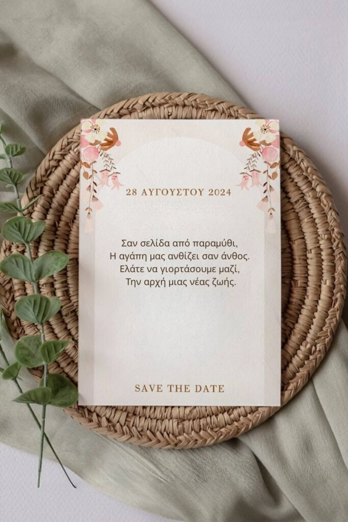 Ποιήματα για προσκλητήρια γάμου
