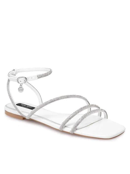 Νυφικά Σανδάλια Nine West με λίθους Λευκό