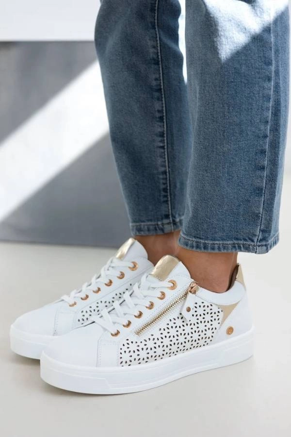 Νυφικά Sneakers flatforms Xti με φερμουάρ Λευκά