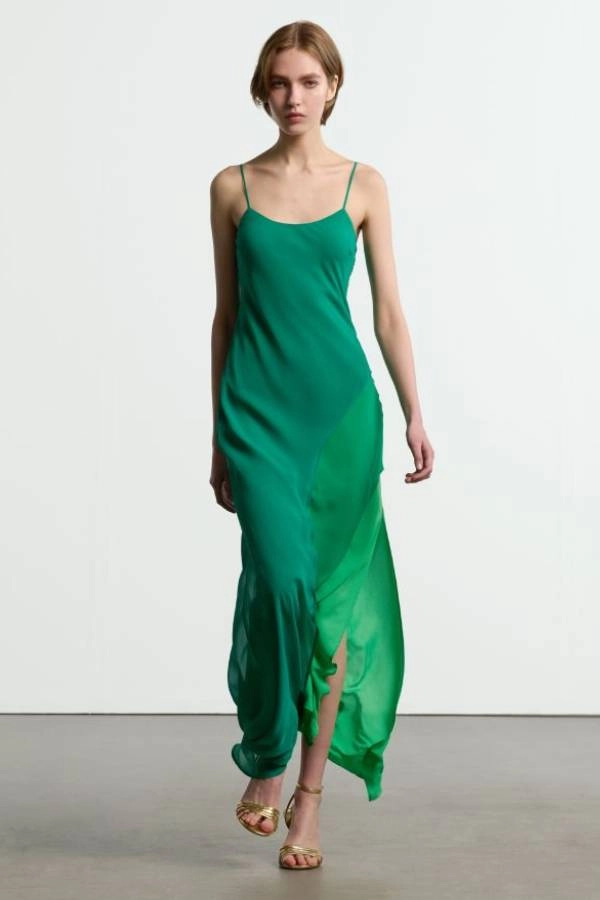 Καλεσμένη σε βάπτιση: Τι να φορέσω ανάλογα την εποχή! 10 Τρίχρωμο μάξι φόρεμα με λοξό κόψιμο STELIOS KOUDOUNARIS