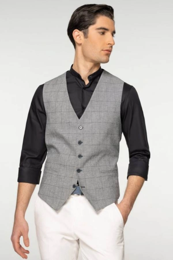 Monte Napoleone Ανδρικό Γιλέκο Γκρι