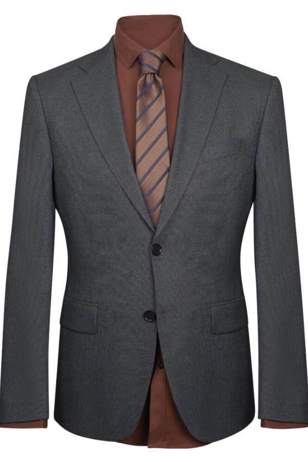 Prince Oliver Γκρι Σακάκι Modern Fit