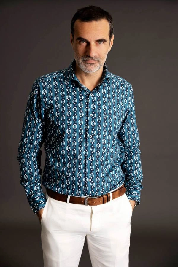 Prince Oliver Superior Πουκάμισο Petrol Modern Fit