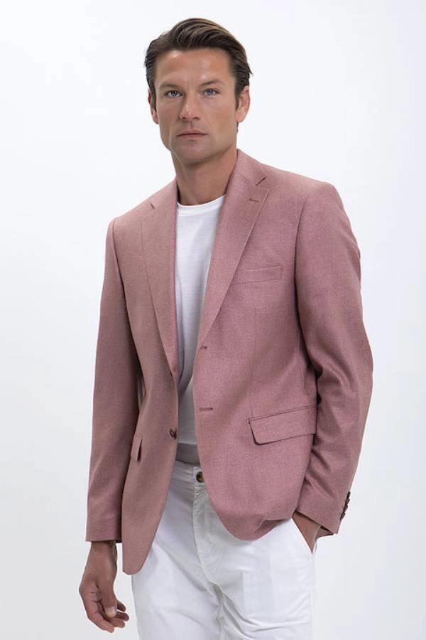 HD x Vardas Σακάκι Slim Fit σε Σάπιο Μήλο