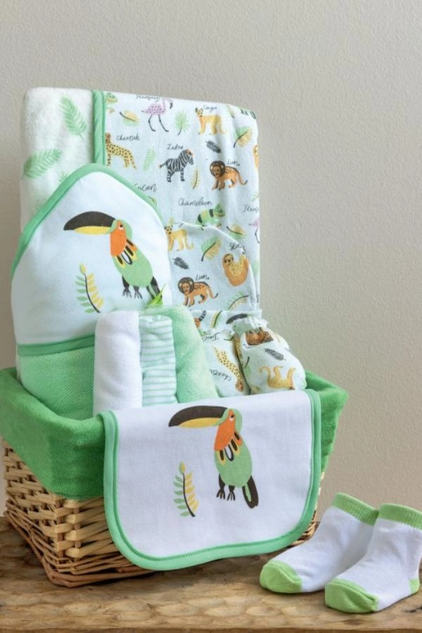 Καλάθι δώρου νεογέννητου Palamaiki (πράσινο, 0–6μ)