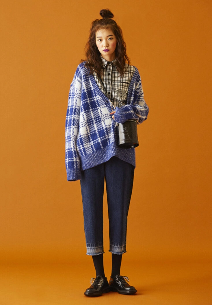 Blue Plaid Cardigan | Kim Bok Joo – Weightlifting Fairy Kim Bok