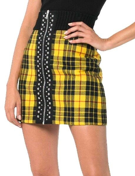 Black And Yellow Checkered Skirt | Jeongyeon - Twice Black And Yellow Checkered Skirt | Jeongyeon - Twice