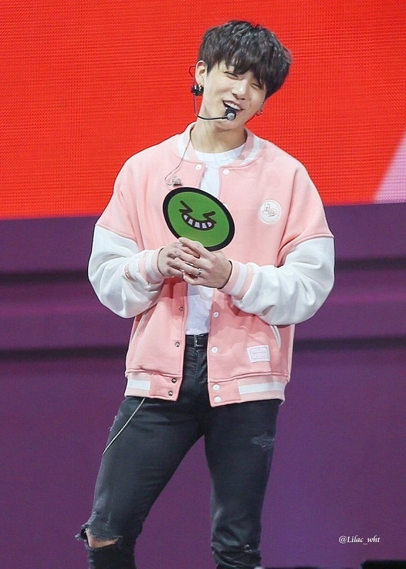 Pink Happy Ever After College Jacket | BTS - Fashion Chingu