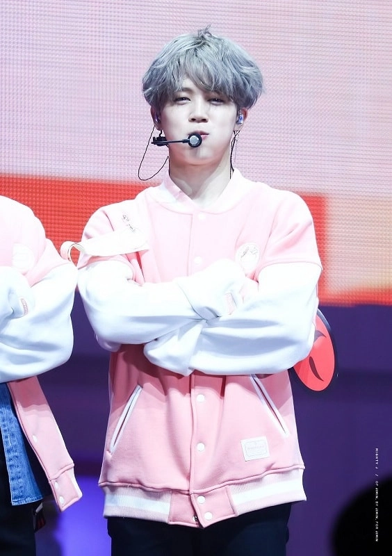 BTS Happy Ever After ハピエバ ピンクベースボールジャケット Pink Happy Ever After College Jacket | BTS - Fashion Chingu