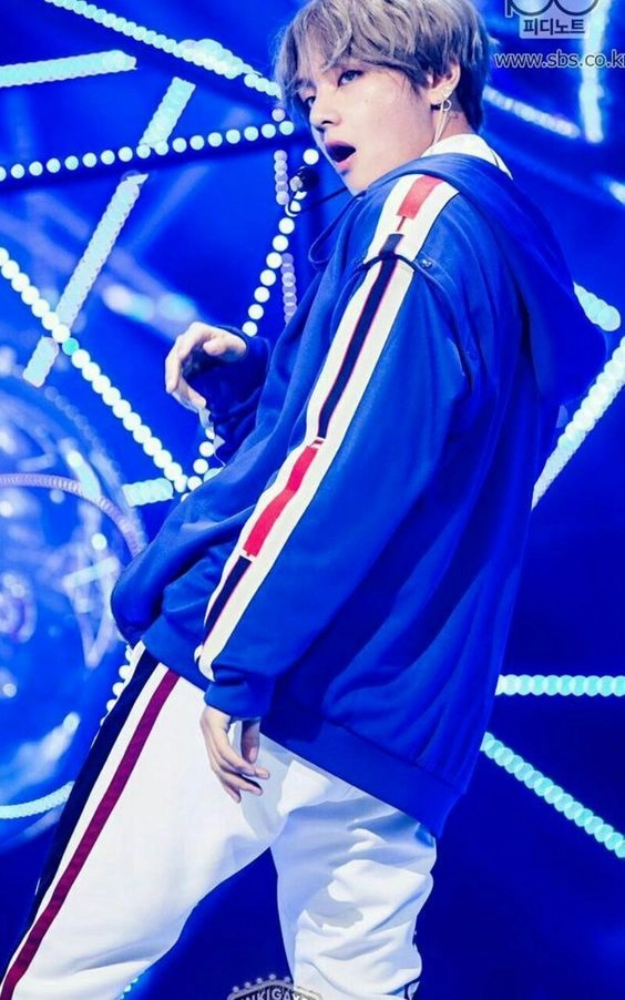 Grey Blue Zip Hoodie | Taehyung - BTS - Fashion Chingu