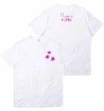 White Jimin Own Design Graffiti T-Shirt | Jimin - BTS