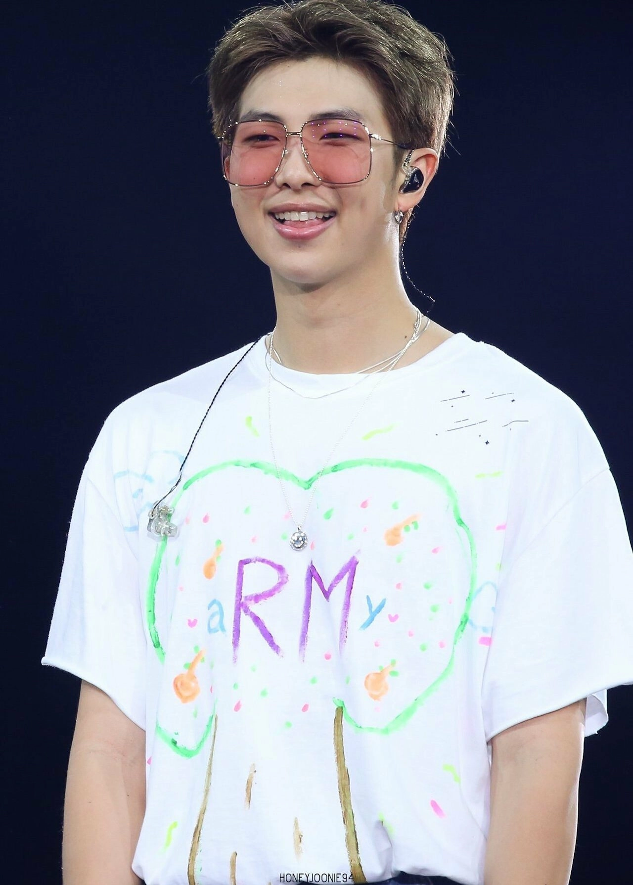 White RM Own Design Graffiti T-Shirt | RM - BTS - Fashion Chingu