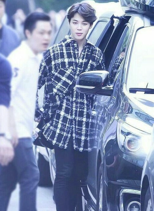 Black Fancy Checkered Jacket | Jimin - BTS - Fashion Chingu