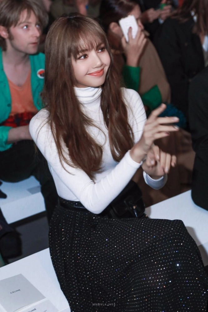 White Turtleneck Fit Long Sleeve Jumpsuit | Lisa - BlackPink