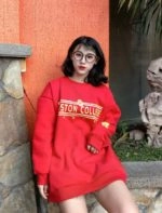 Red Boston College Sweatshirt | IU - Fashion Chingu