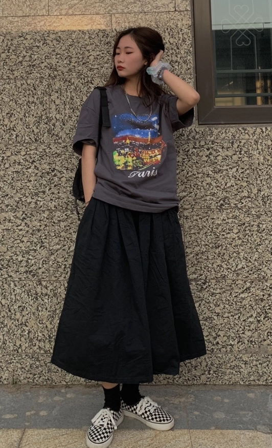 Grey Starry Night Sky T-Shirt | Jennie - BlackPink - Fashion