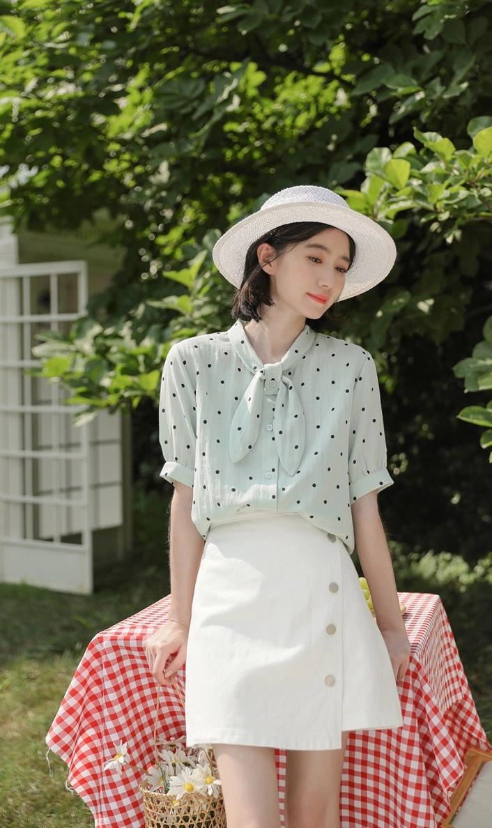【韓国 Not your rose】Irene skirt (Ivory/black) Irene skirt (Ivory) - Not your rose | 60% - Asian Fashion