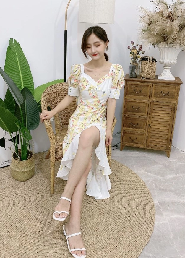 BLACKPINK着用★Sorry Too Much Love★Side Ruffle String Dress Red Asymmetric Off Shoulder Ruffled Dress | Jennie