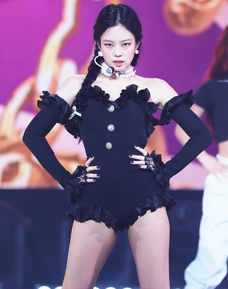 Black Ruffled Mini Jumpsuit | Jennie - BlackPink - Fashion