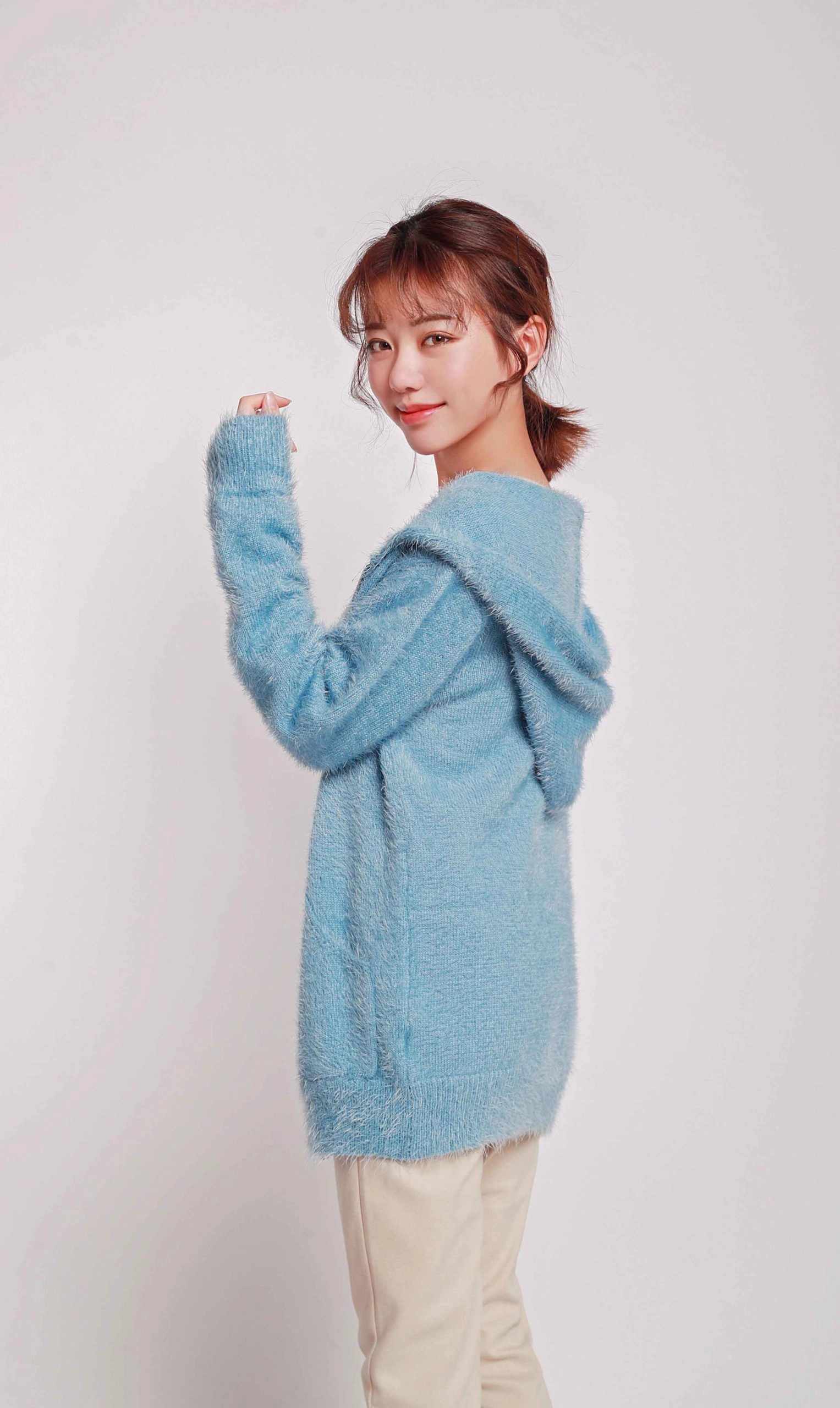 Blue Fluffy Cardigan From Spring Day BTS Jimin Fashion Chingu