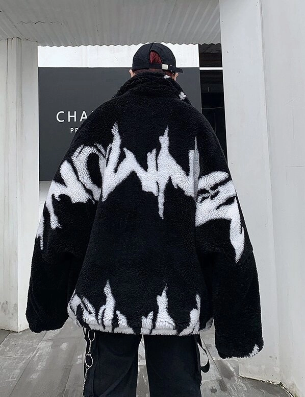 Black Fleece Jacket | Jisung - Stray Kids - Fashion Chingu