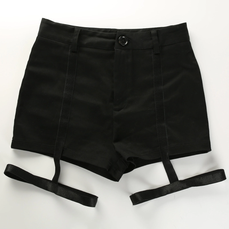 Black Shorts With Thigh Straps | Lisa - BlackPink - Fashion